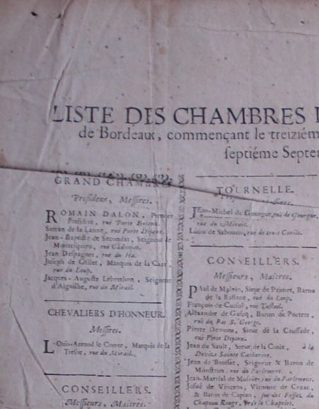 Le document dans son état actuel, avant restauration