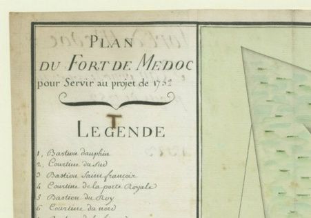 Plan du Fort-Médoc mis à jour en 1752 (source : Bibliothèque Nationale de France)